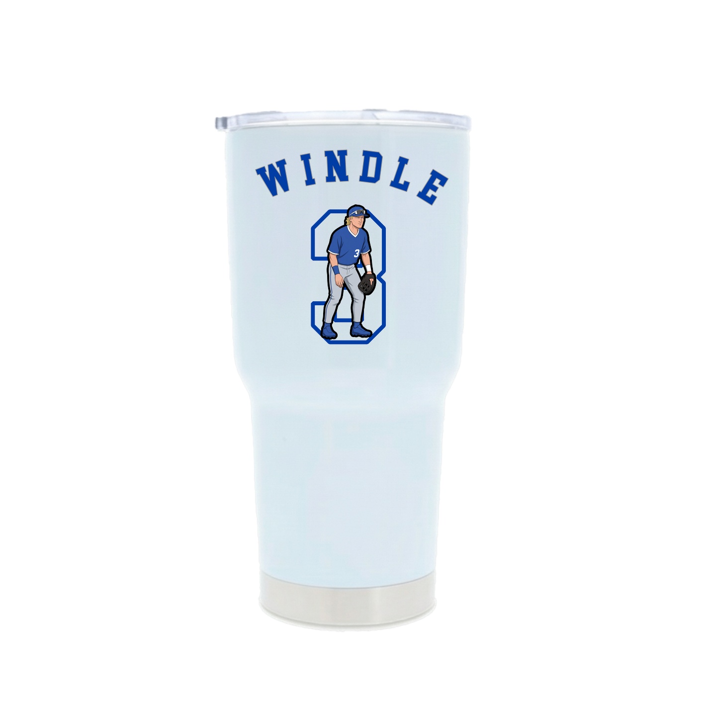 30oz Stainless Steel Tumbler — Shirsey Arch in White