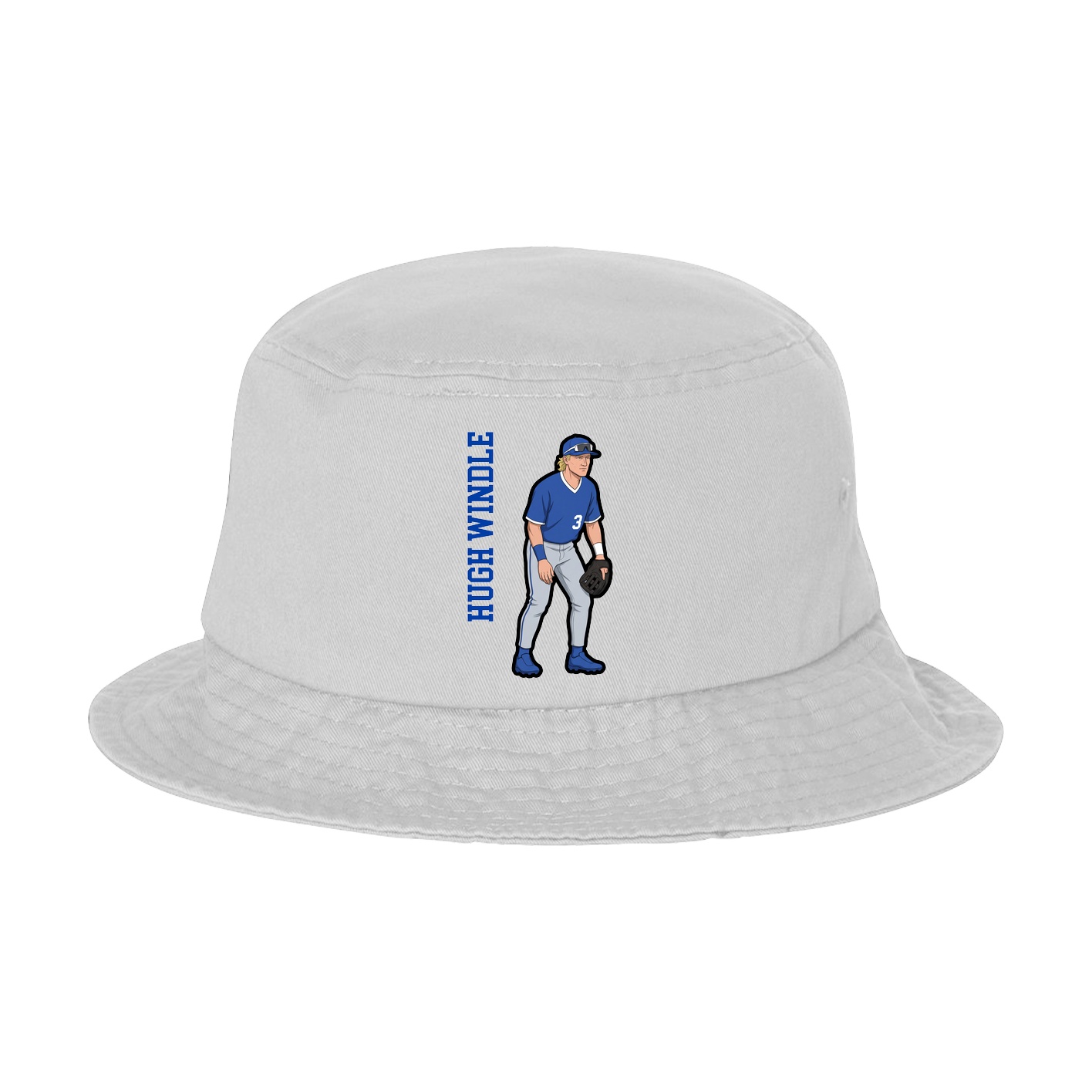 Bucket Cap — Name Vertical in White