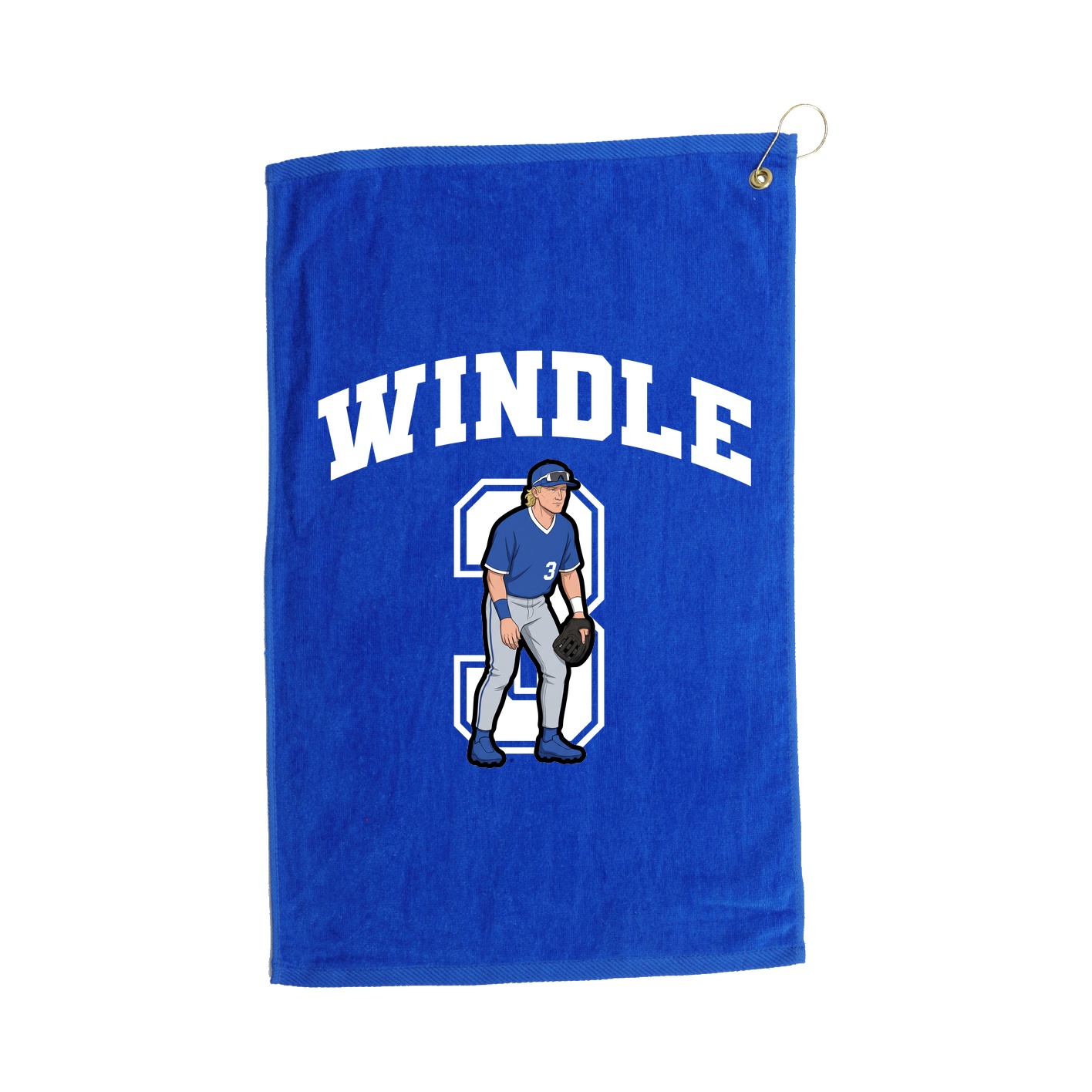 Golf Towel — Number in Royal