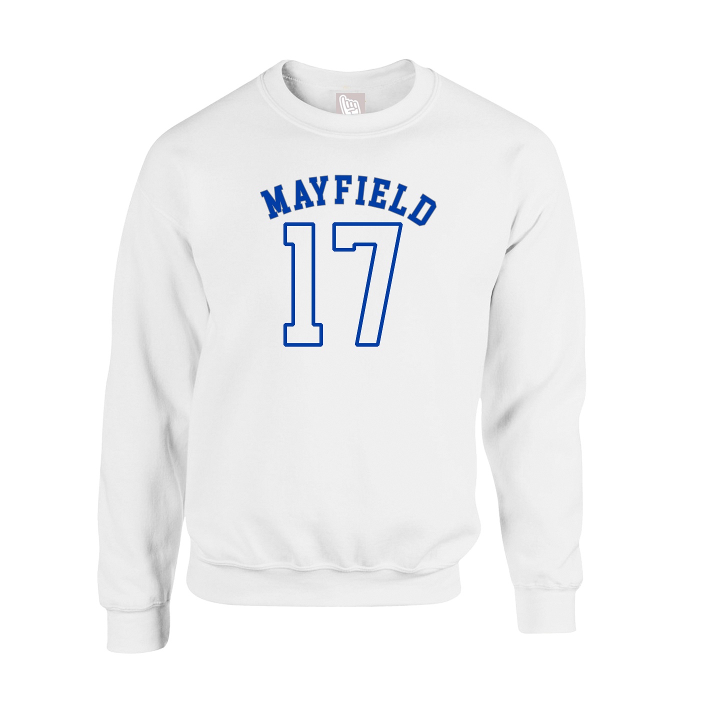 Fleece Crew — Shirsey Arch in White