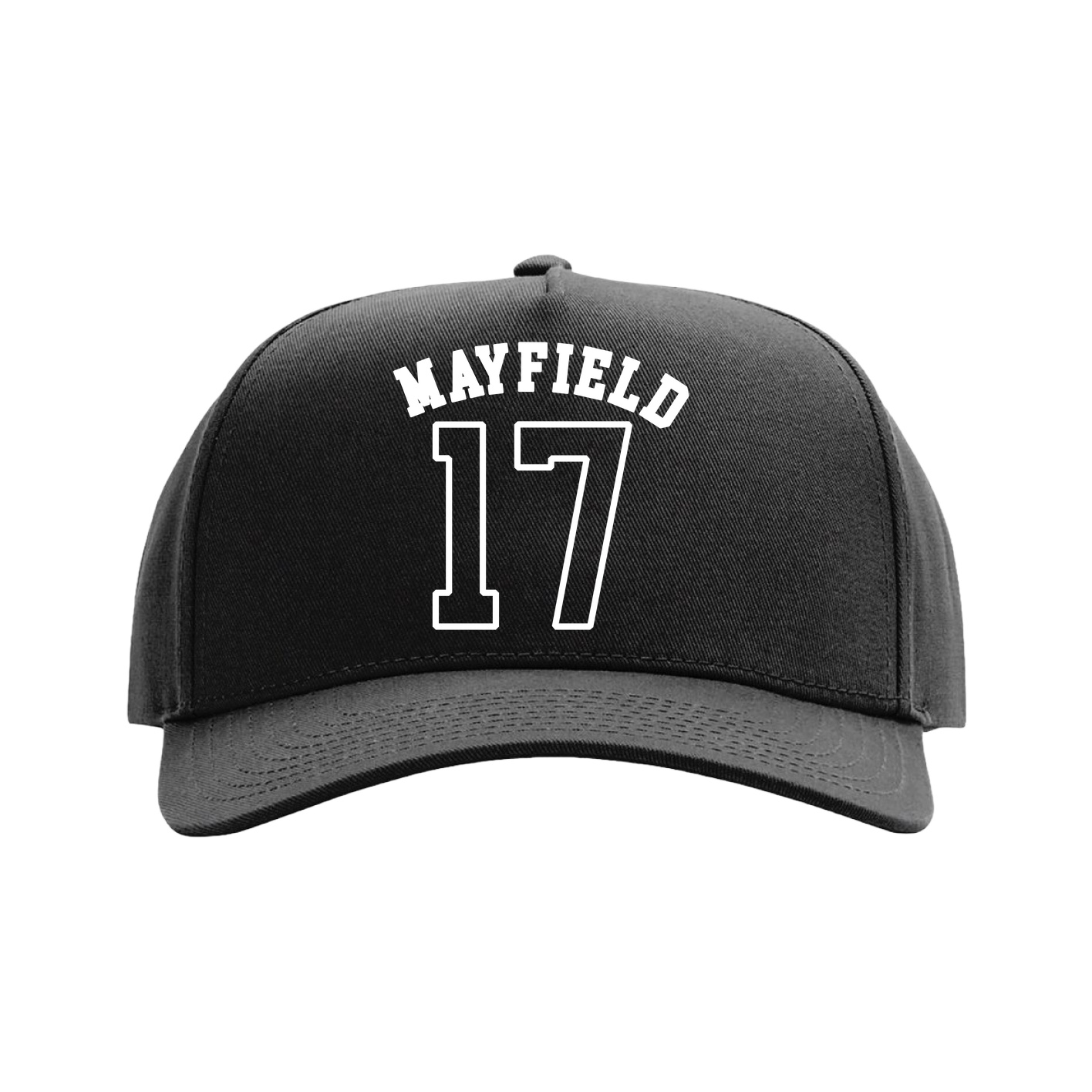 Full Fabric Five-Panel Champ Cap — Shirsey Arch in Black