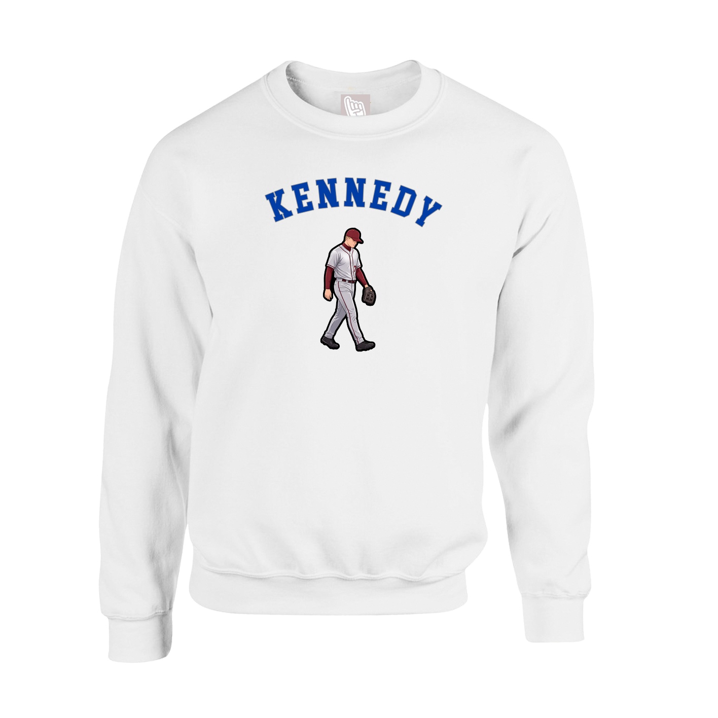 Fleece Crew — Shirsey Arch in White