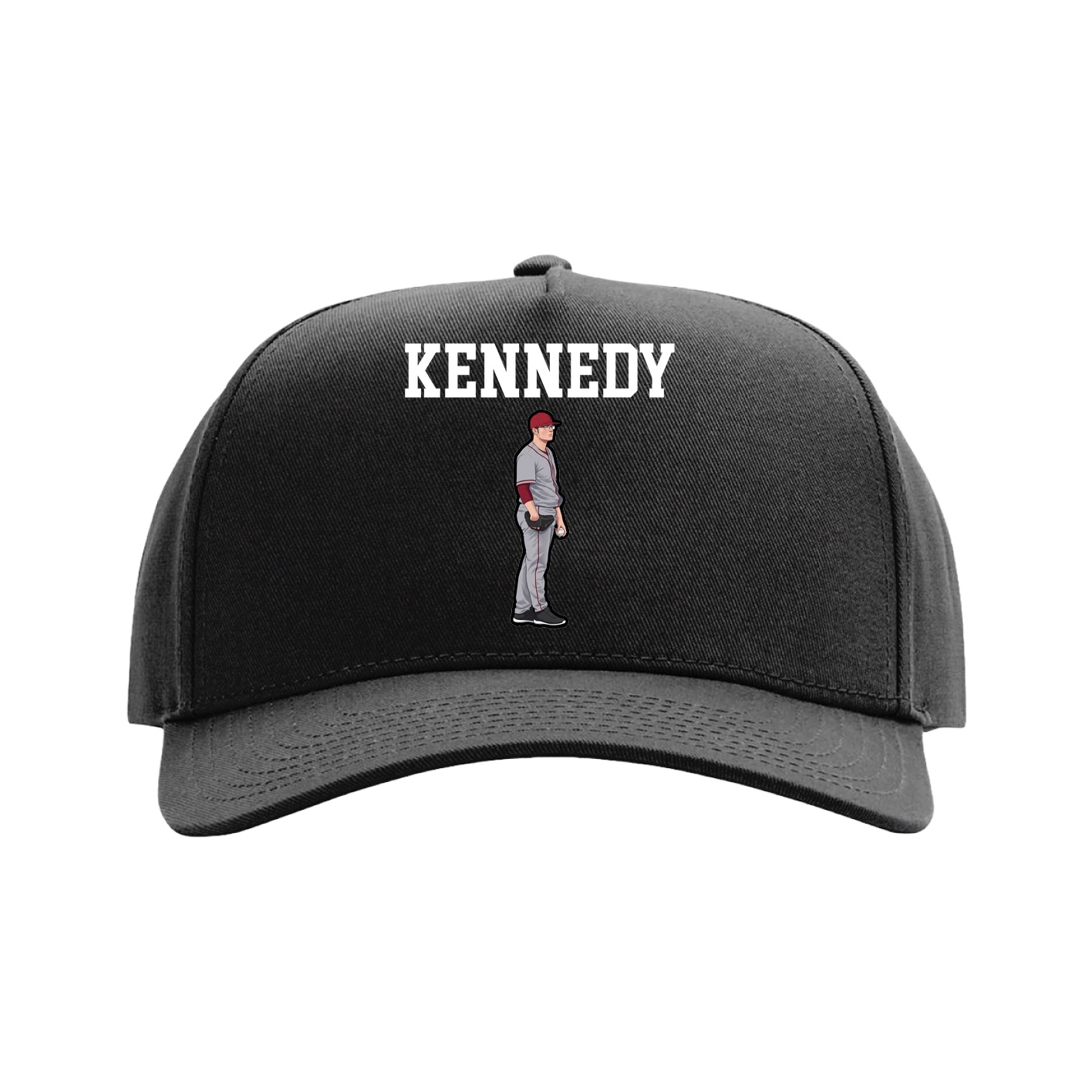 Full Fabric Five-Panel Champ Cap — Shirsey in Black