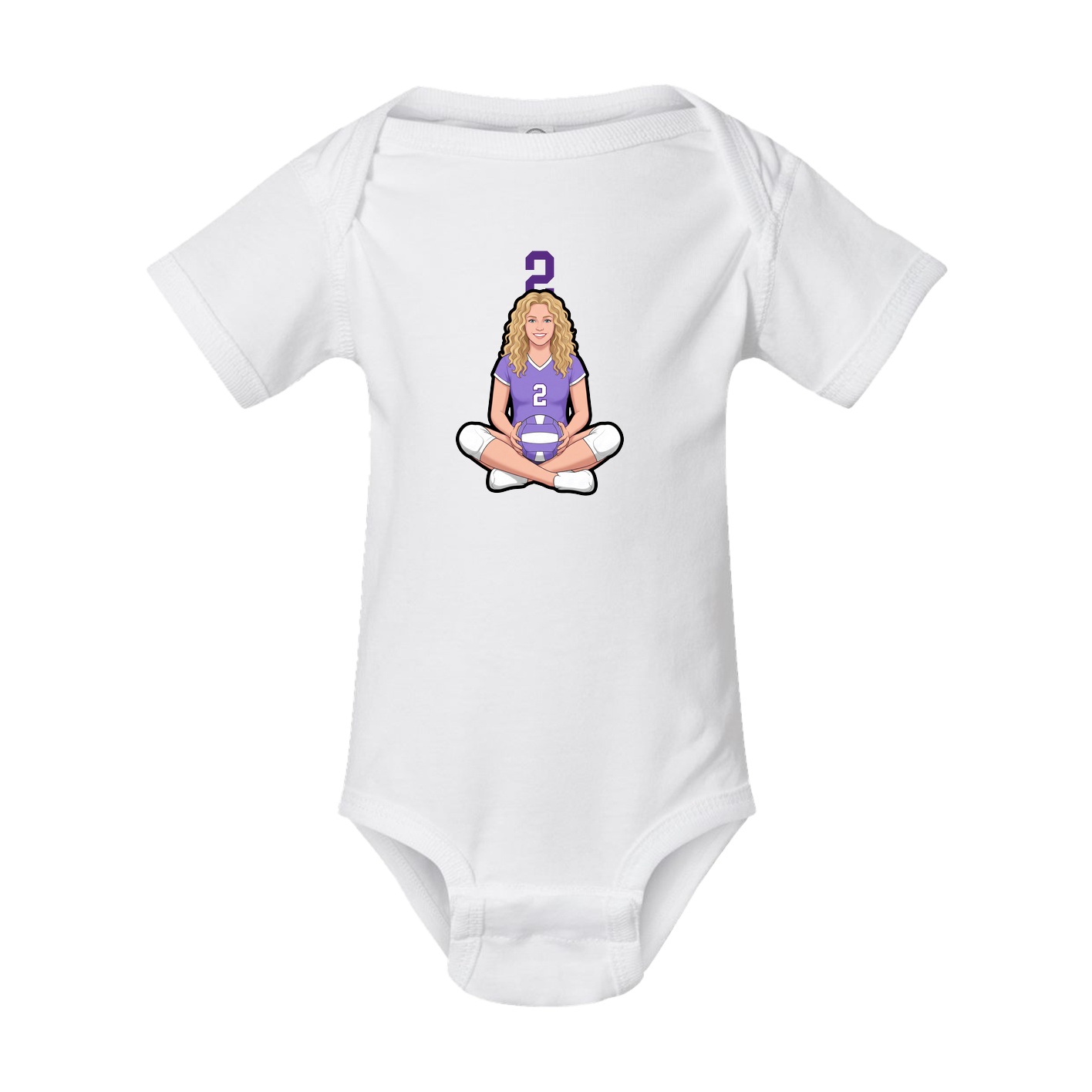 Baby Onesie — Number Top in White