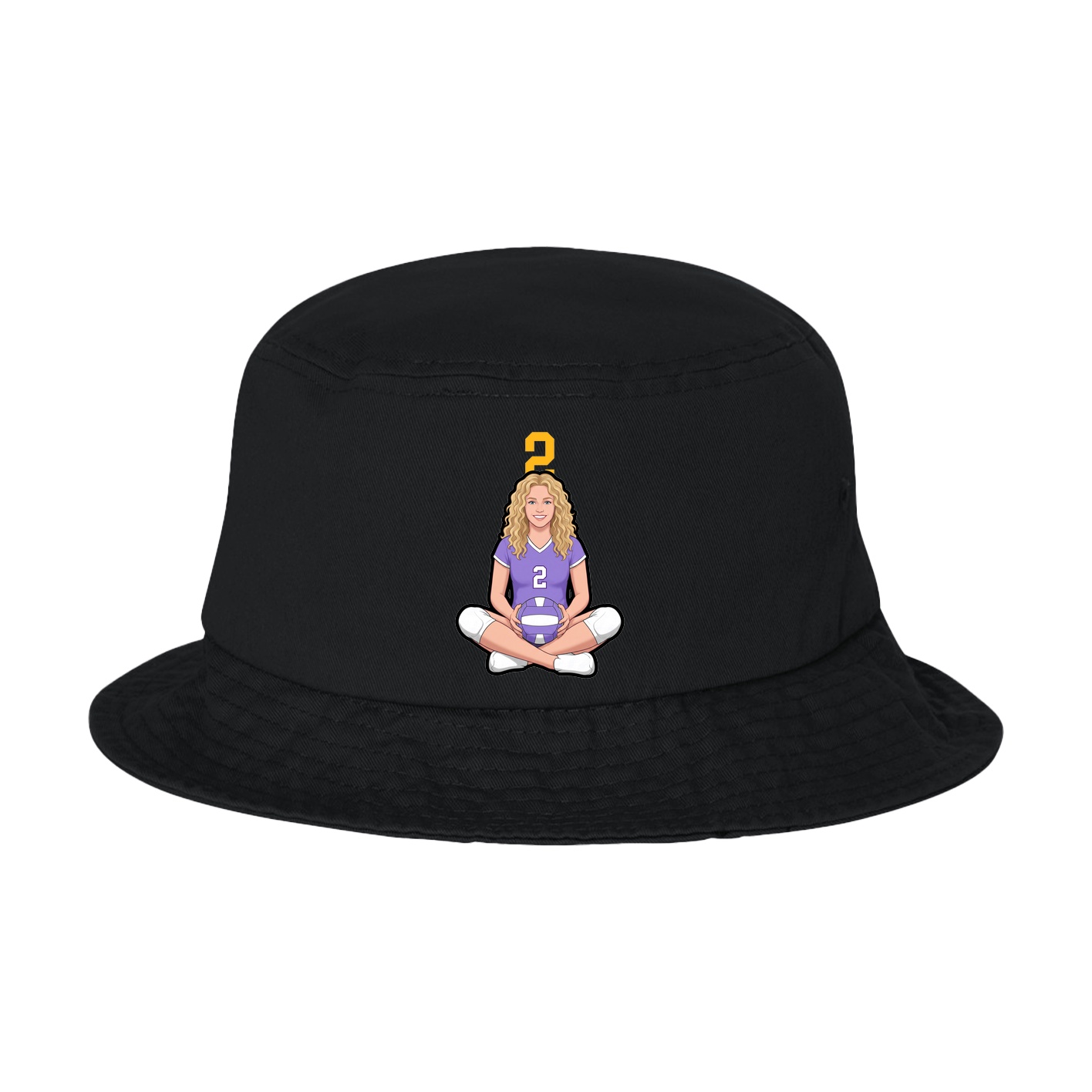 Bucket Cap — Number Top in Black