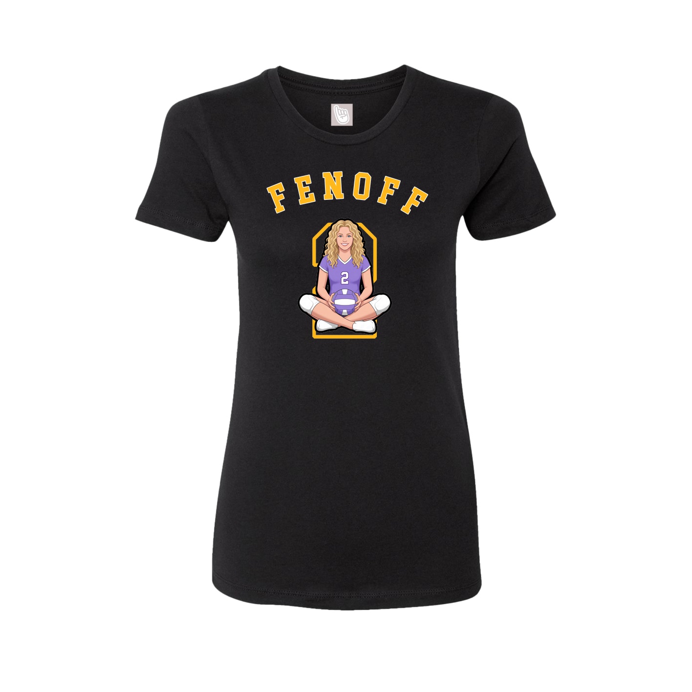 Fitted Women's Tee — Shirsey Arch in Black