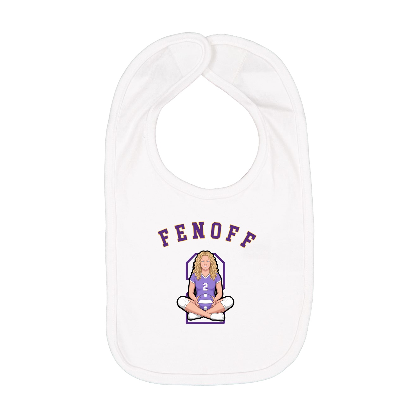 Infant Bib — Shirsey Arch in White