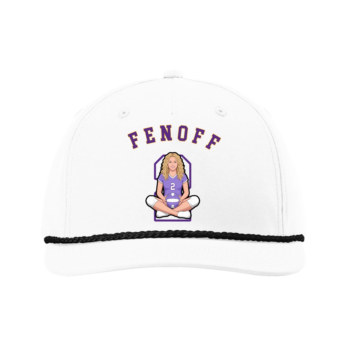 Five-Panel Classic Rope Cap — Shirsey Arch in White
