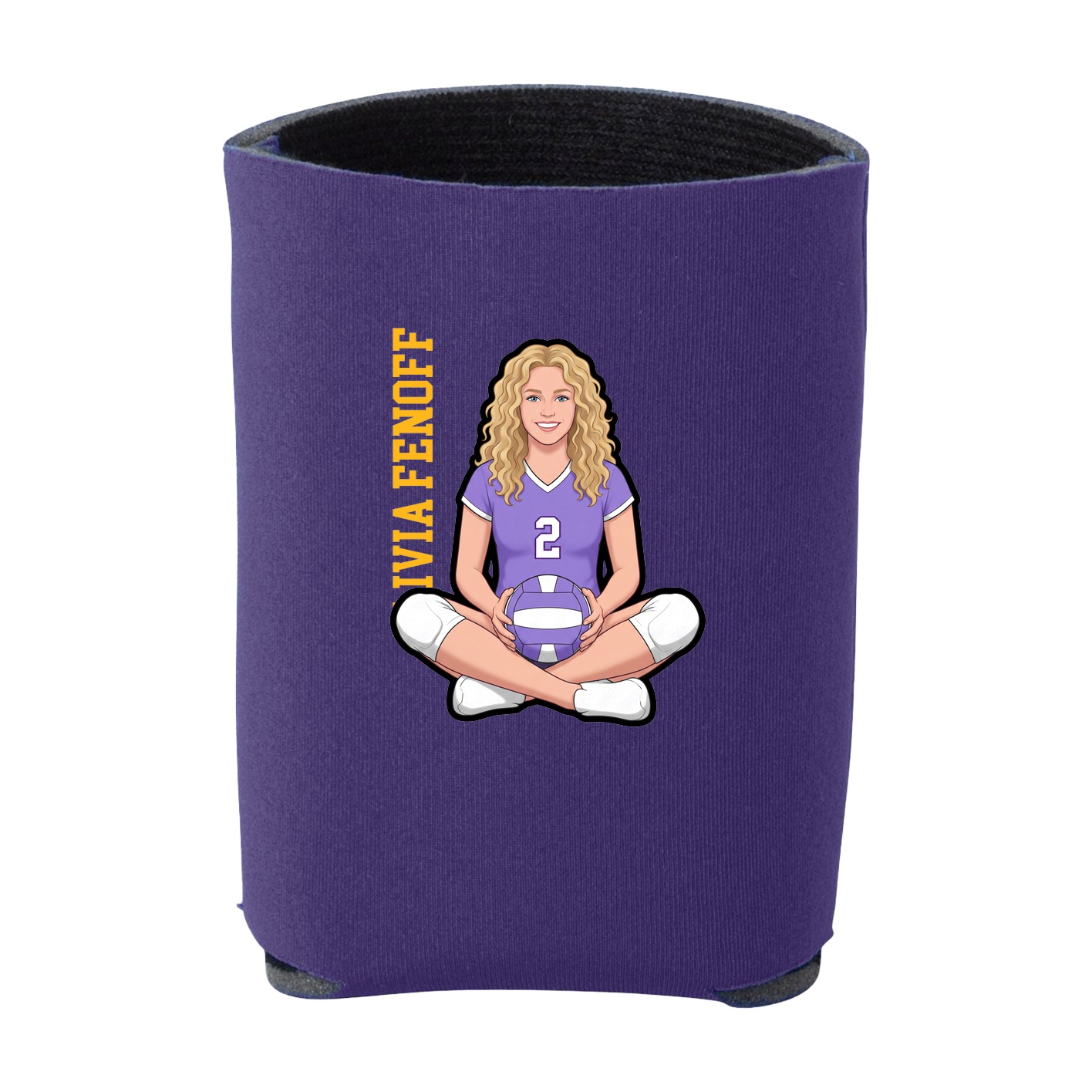 Can Holder — Name Vertical in Purple