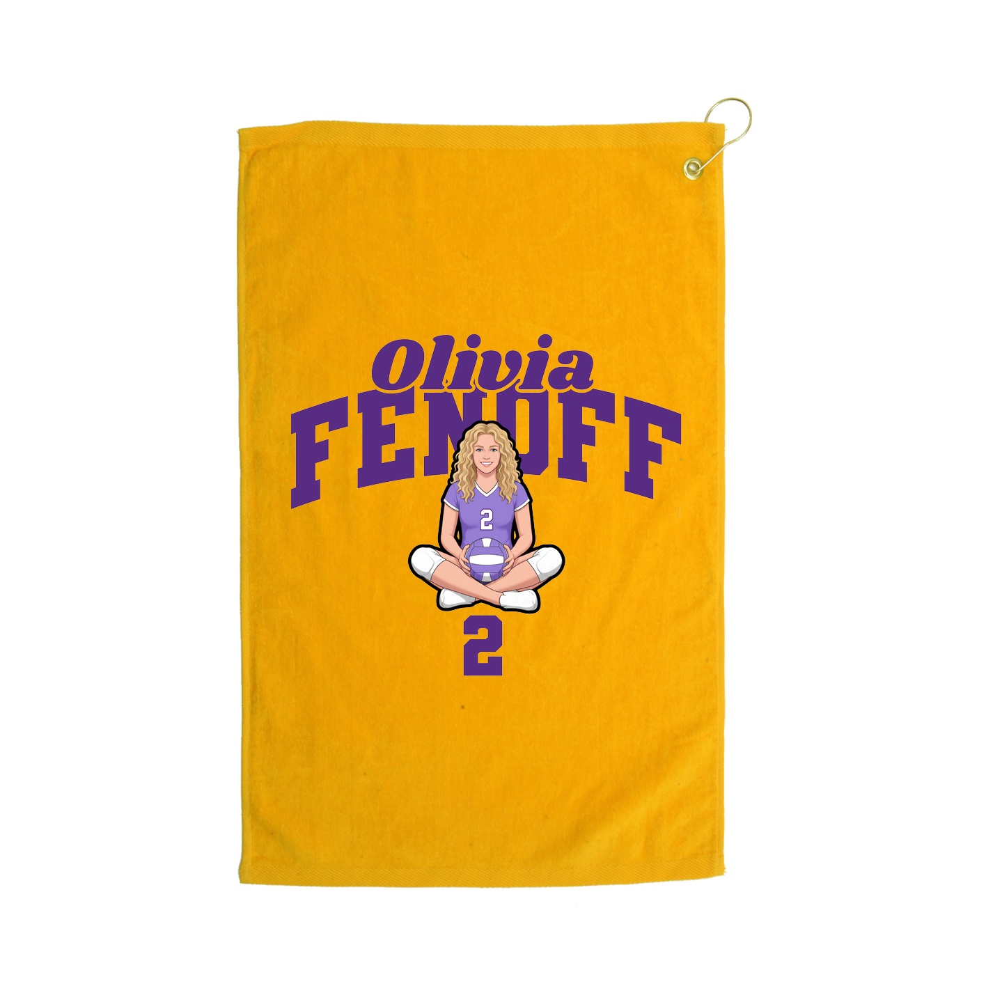 Golf Towel — Signature Arch in Gold