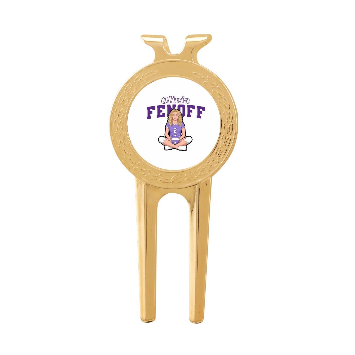 Divot Tool with Ball Marker — Name Arch in Classic