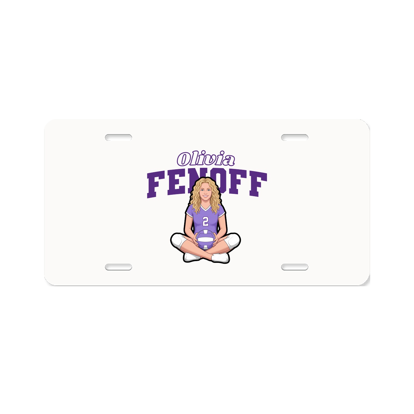 License Plate — Name Arch in Classic