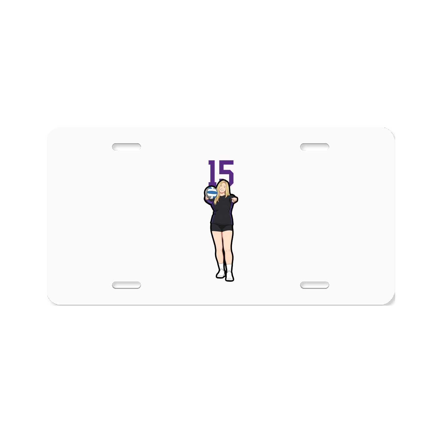 License Plate — Number Top in Classic