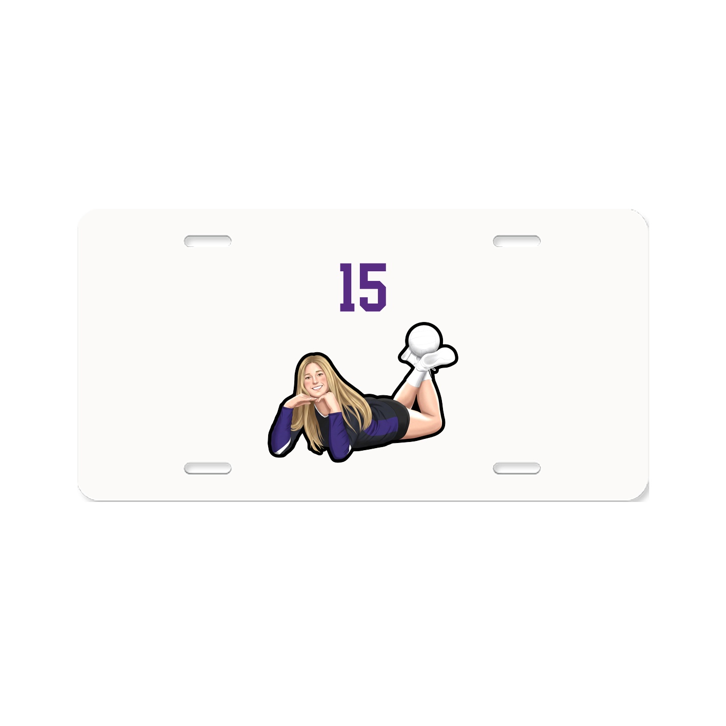 License Plate — Number Top in Classic