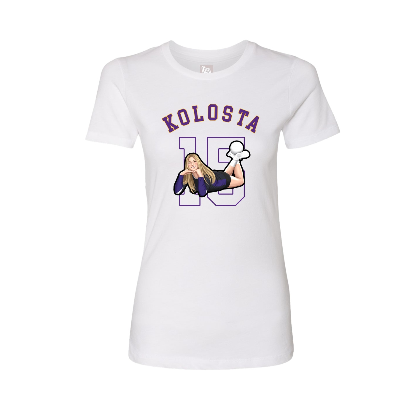 Fitted Women's Tee — Shirsey Arch in White