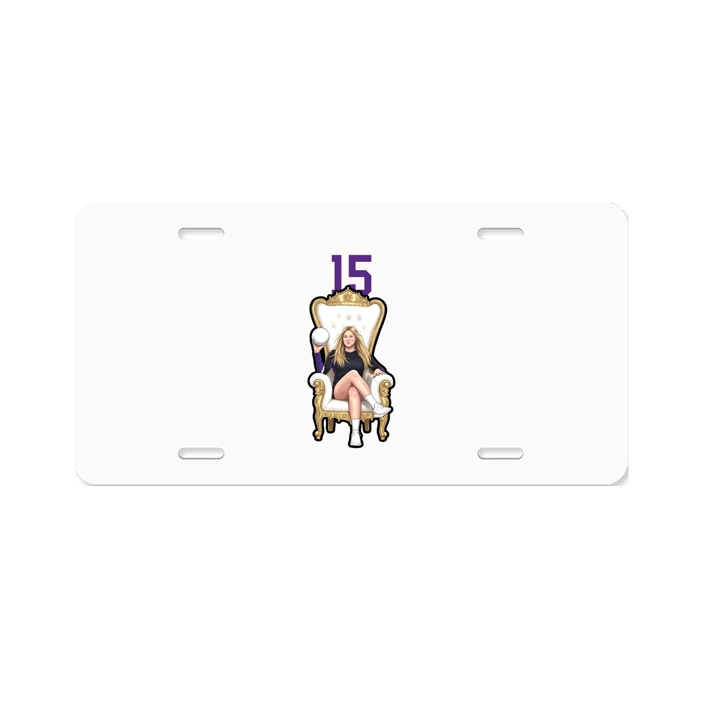 License Plate — Number Top in Classic