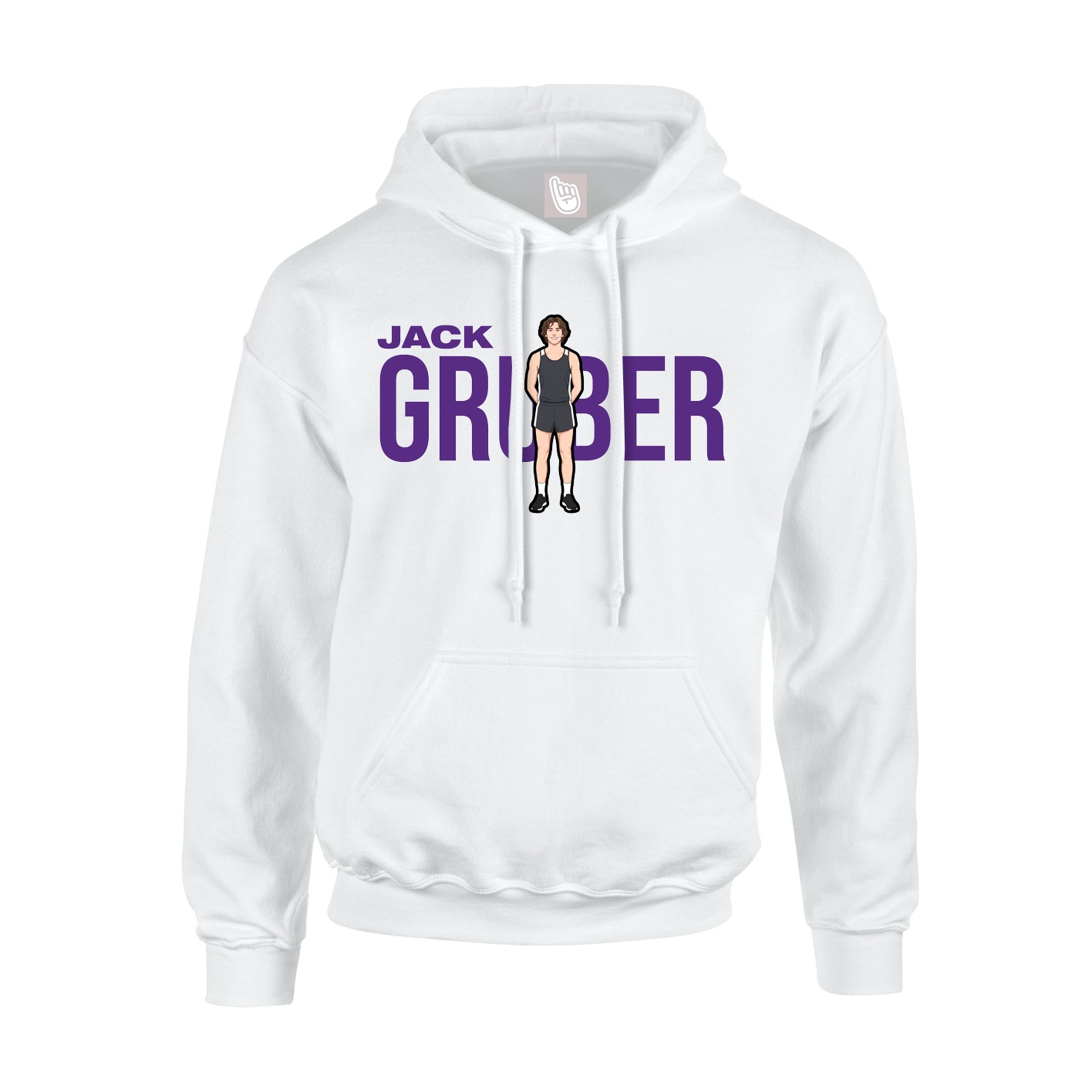 Youth Hoodie — Player Name in White