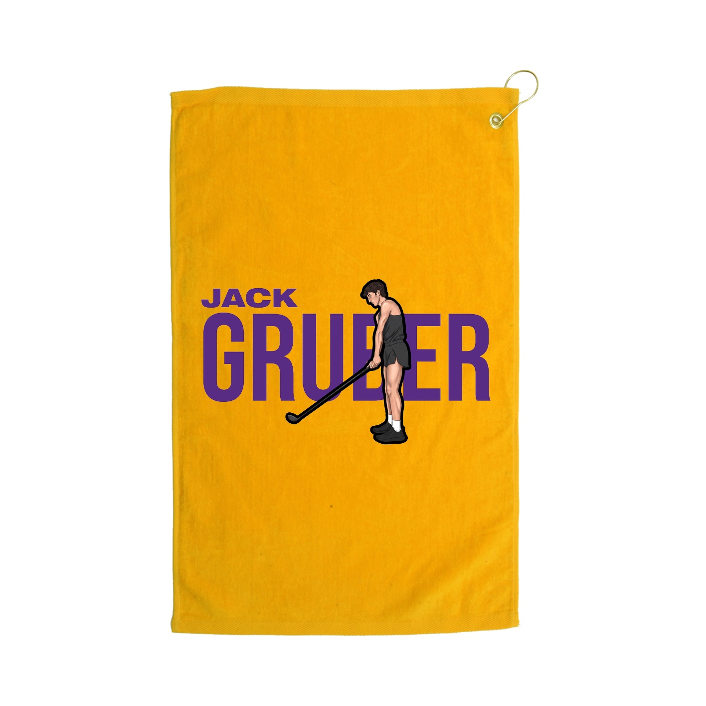 Golf Towel — Player Name in Gold