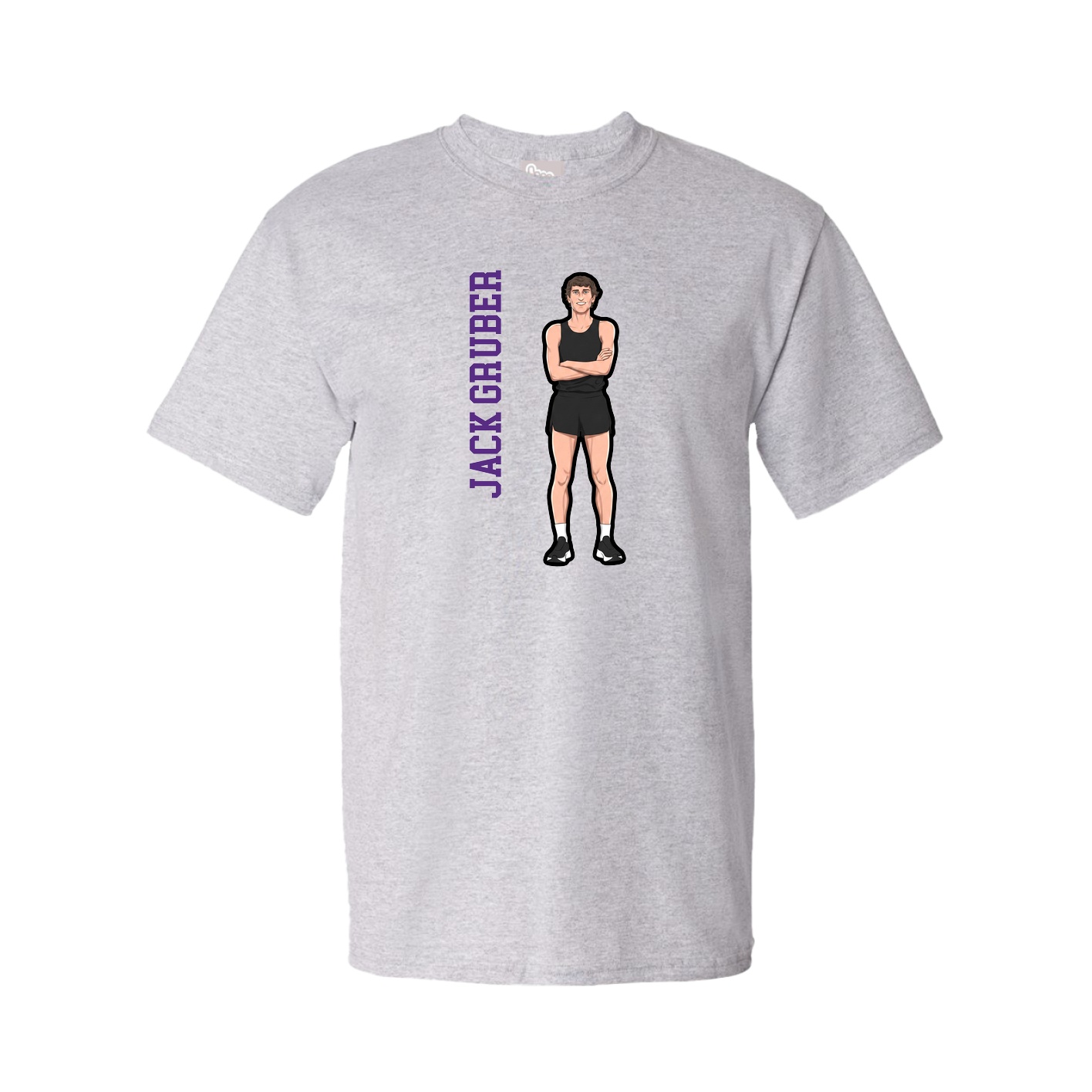 Tee — Name Vertical in Grey