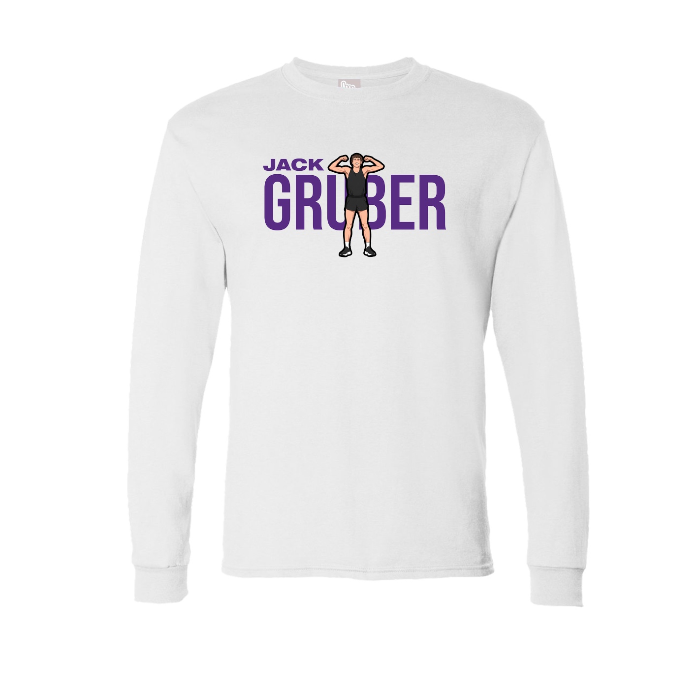Long Sleeve Tee — Player Name in White
