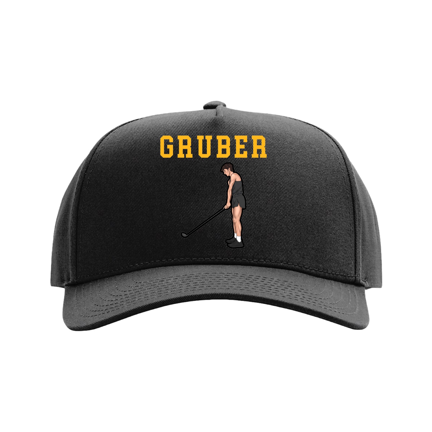 Full Fabric Five-Panel Champ Cap — Shirsey in Black