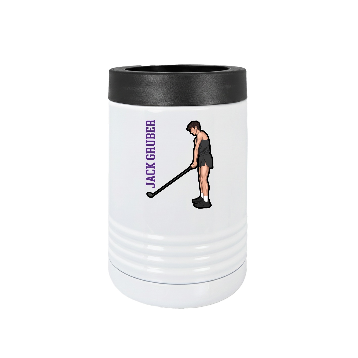 Beverage Holder — Name Vertical in White