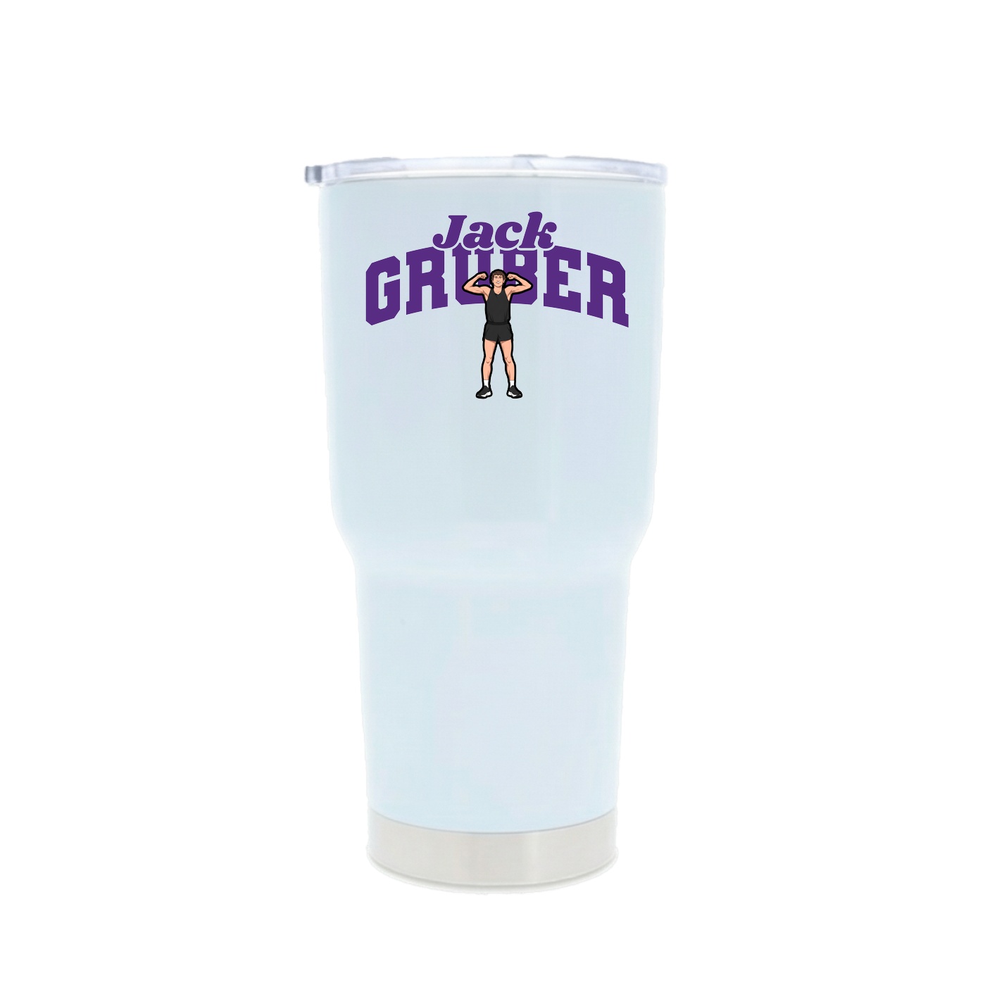 30oz Stainless Steel Tumbler — Signature Arch in White