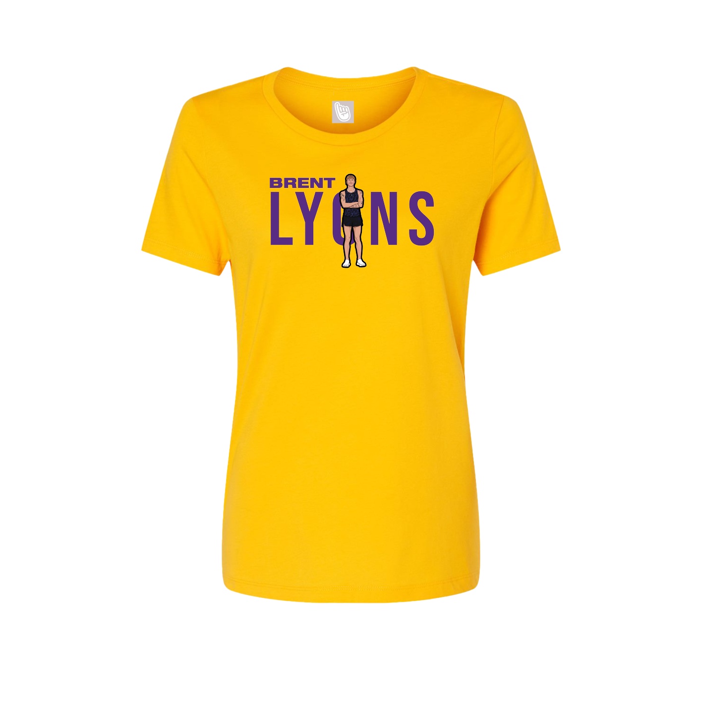 Fitted Women's Tee — Player Name in Gold