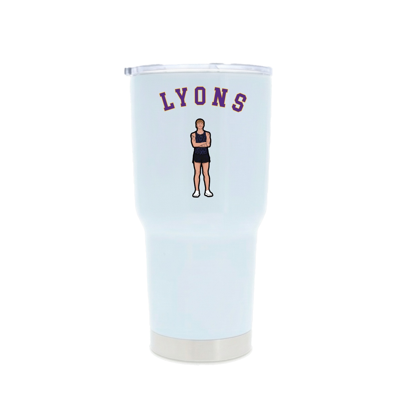 30oz Stainless Steel Tumbler — Shirsey Arch in White