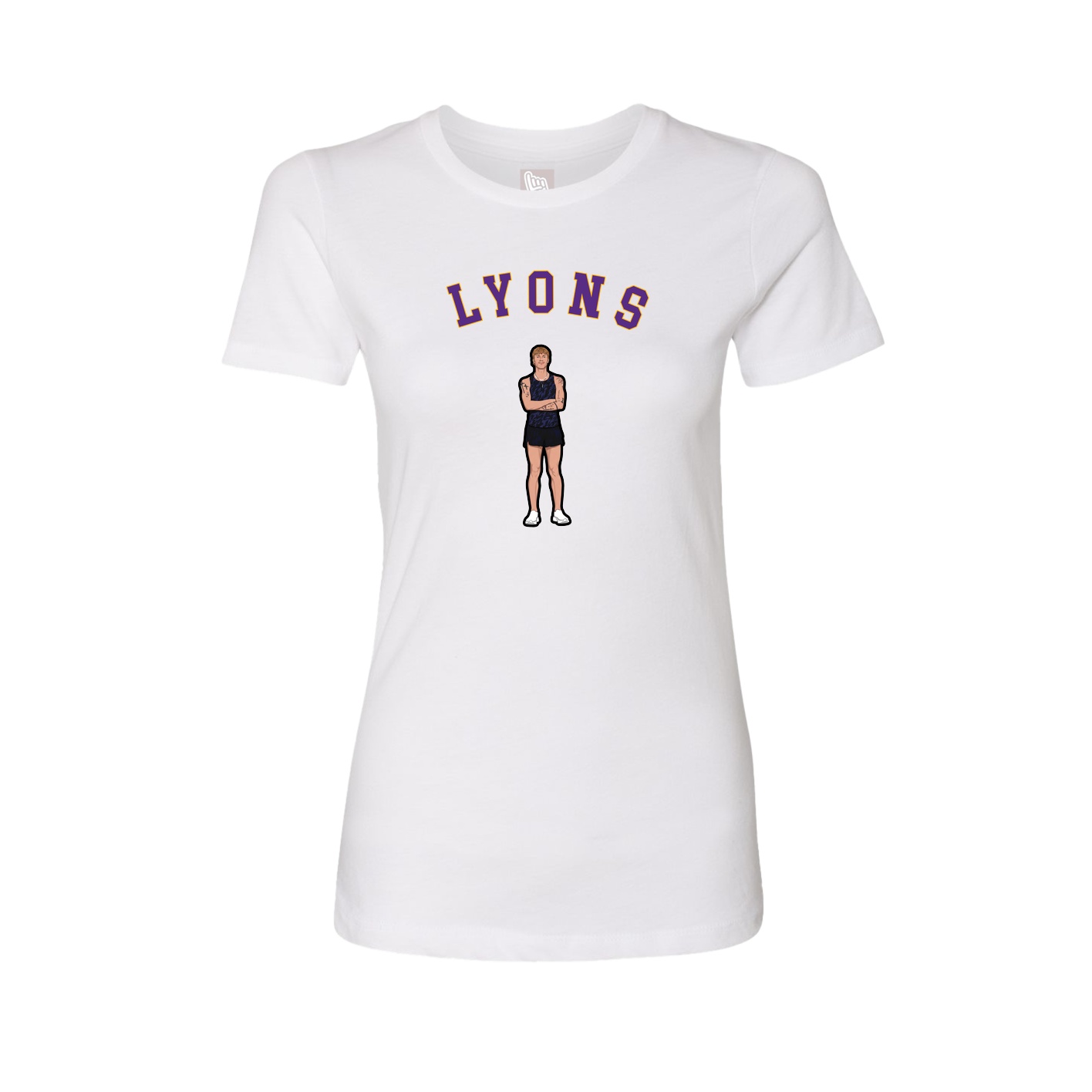 Fitted Women's Tee — Shirsey Arch in White
