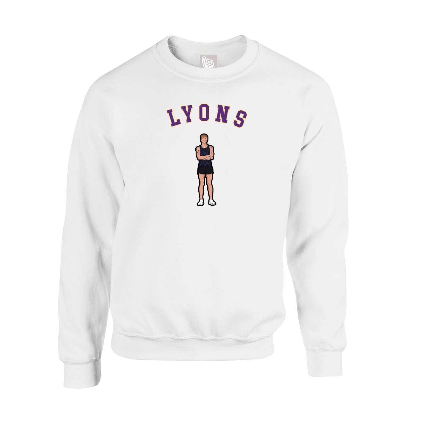 Fleece Crew — Shirsey Arch in White