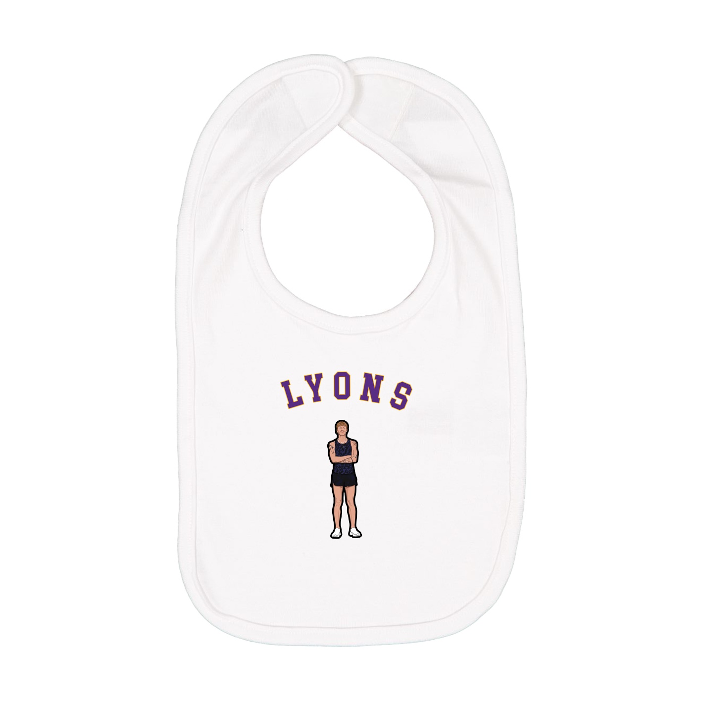 Infant Bib — Shirsey Arch in White