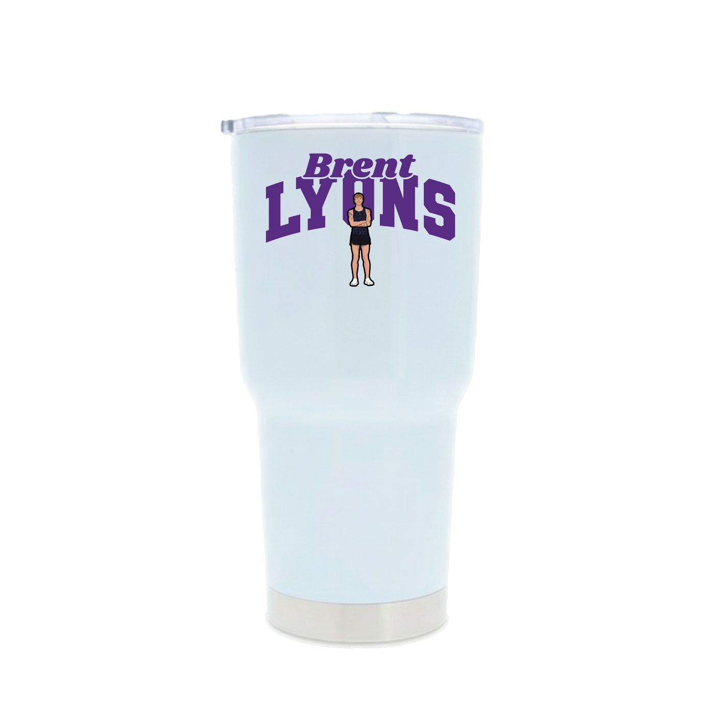 30oz Stainless Steel Tumbler — Signature Arch in White