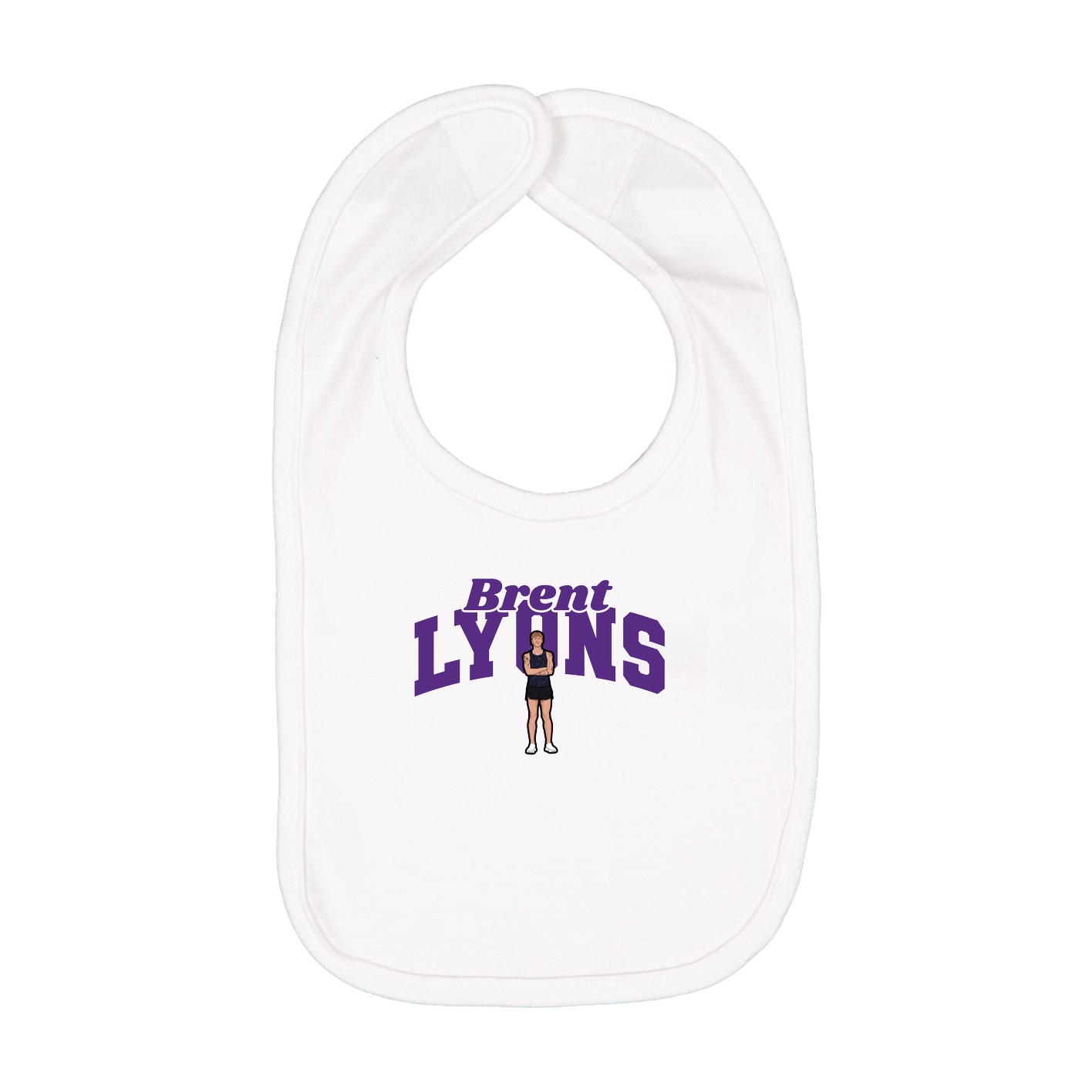 Infant Bib — Signature Arch in White