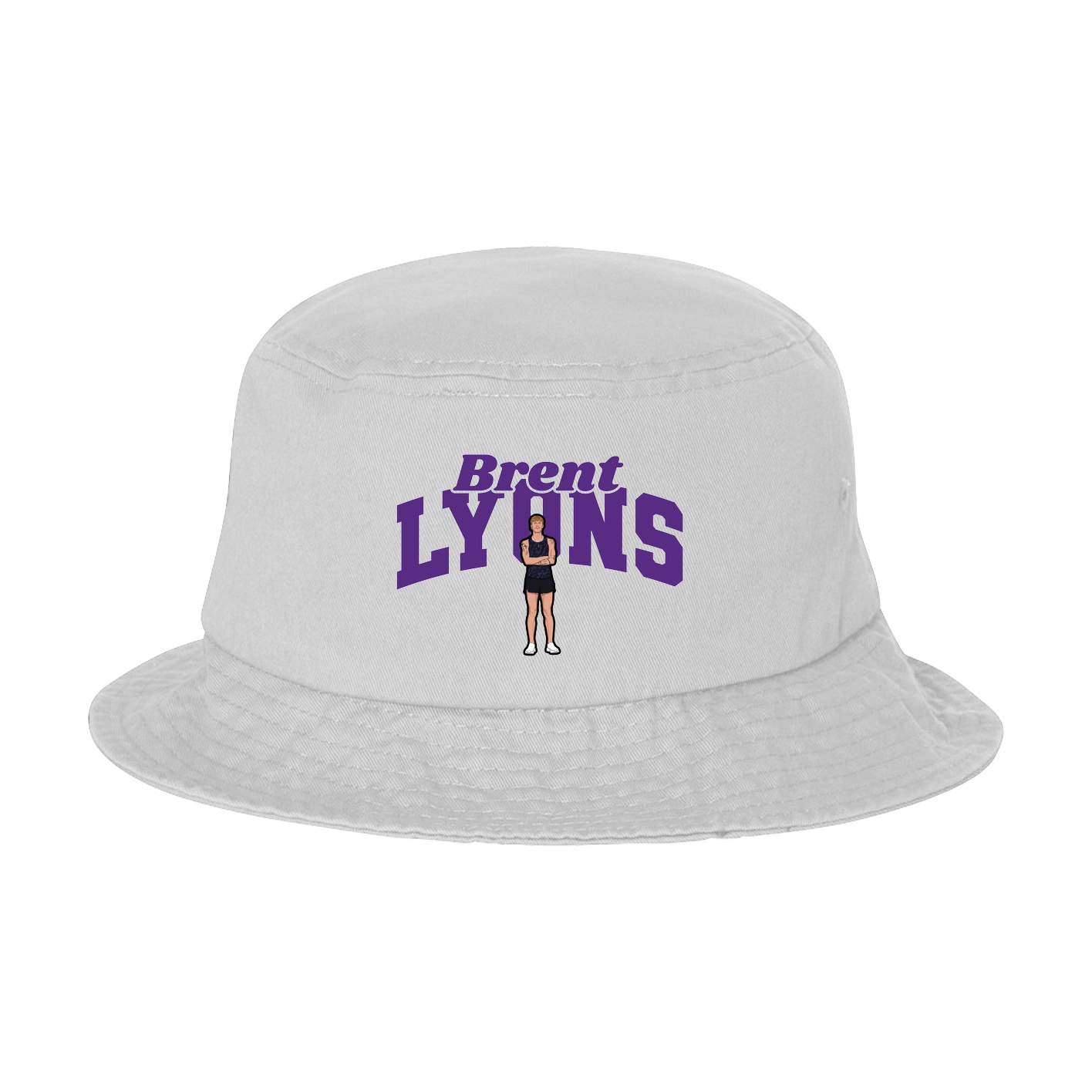 Bucket Cap — Signature Arch in White
