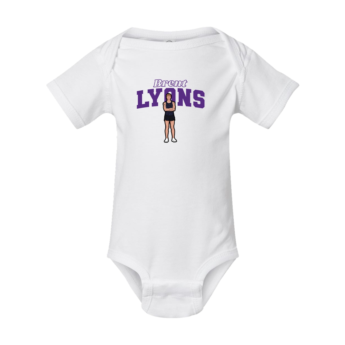 Baby Onesie — Name Arch in White