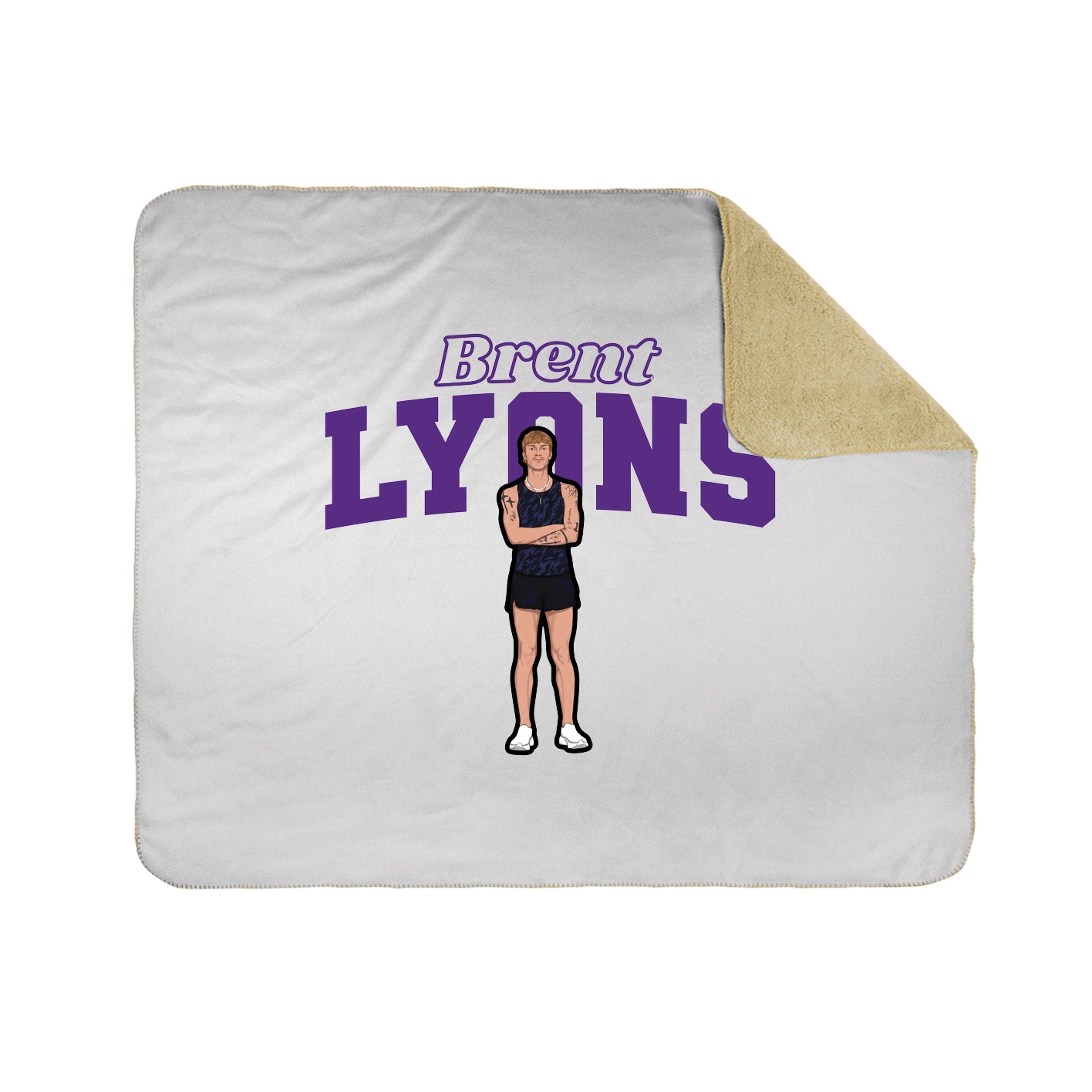 Throw Blanket — Name Arch in White