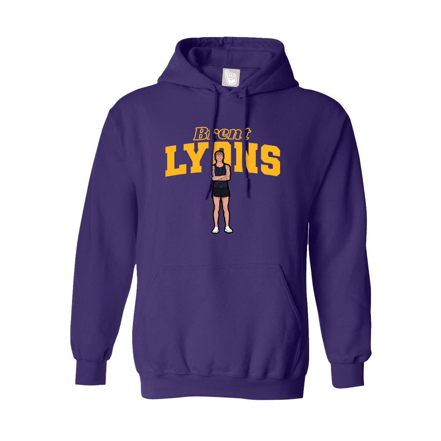 Hoodie — Name Arch in Purple