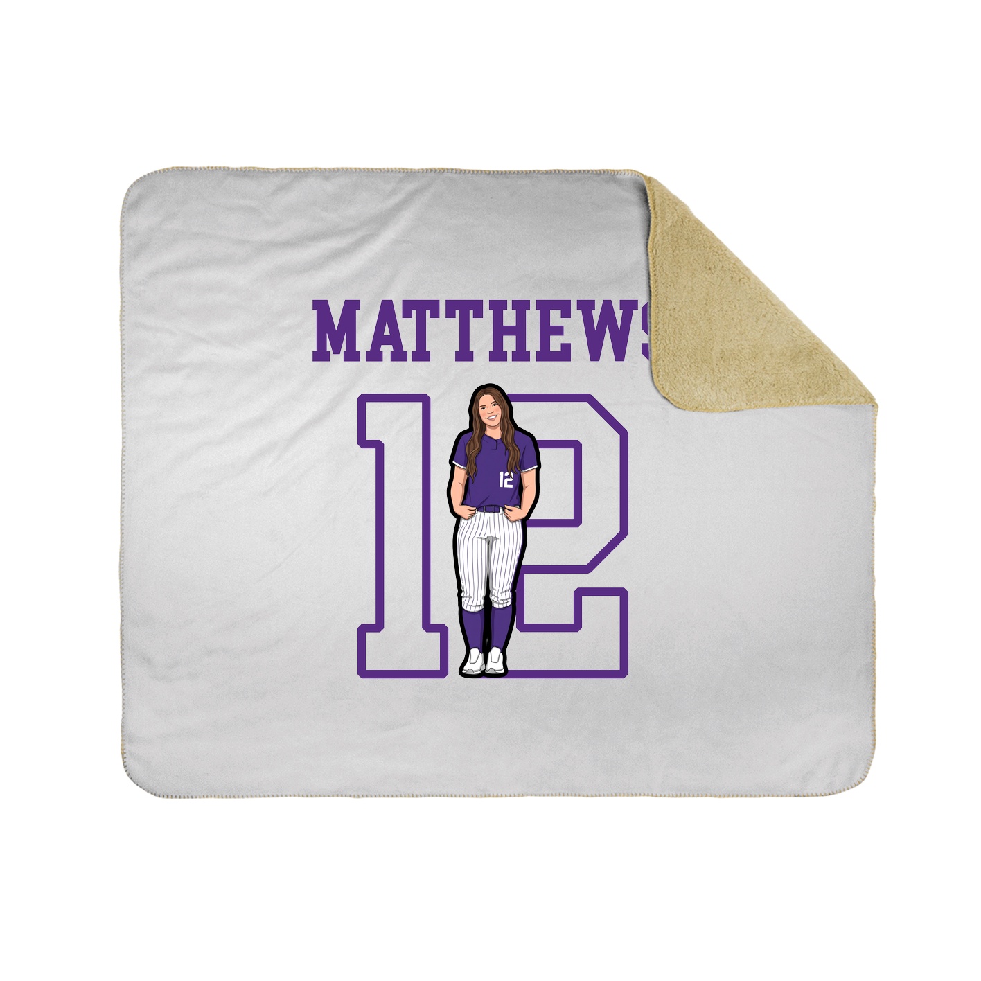 Throw Blanket — Shirsey in White