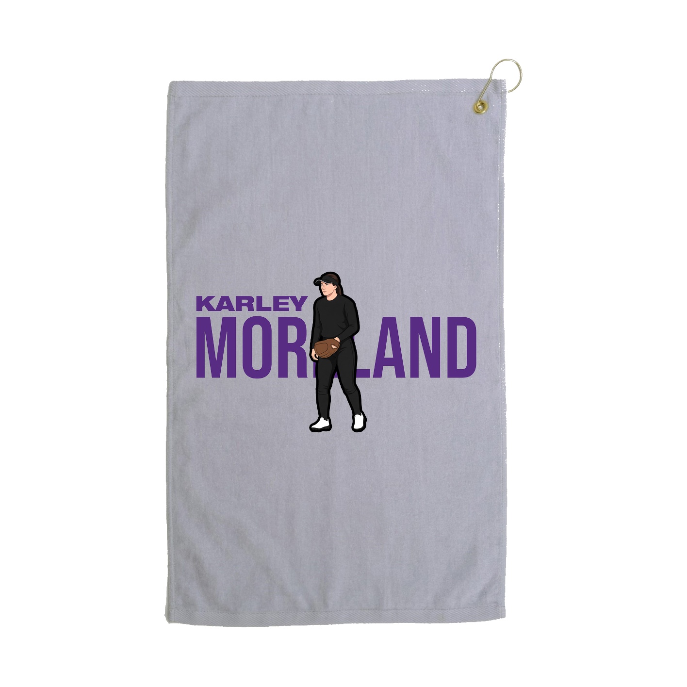Golf Towel — Player Name in Grey