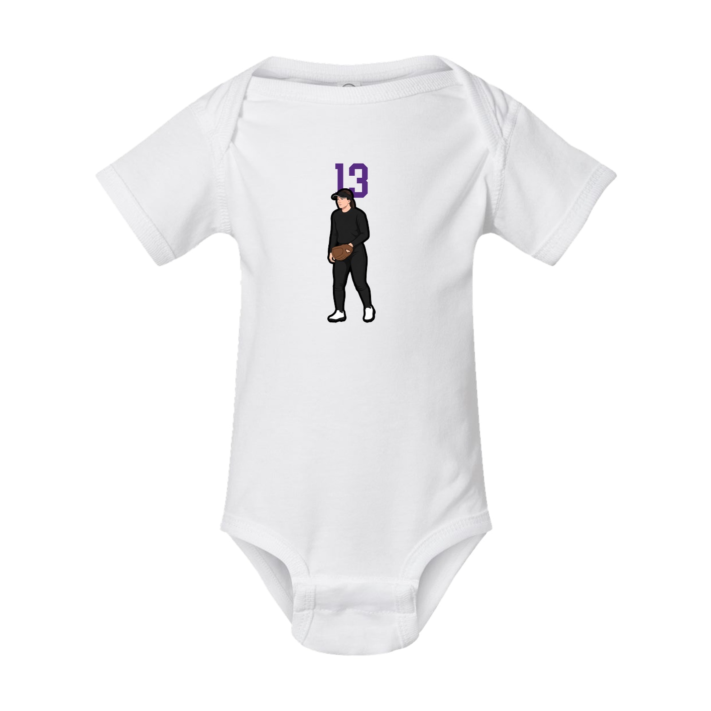 Baby Onesie — Number Top in White