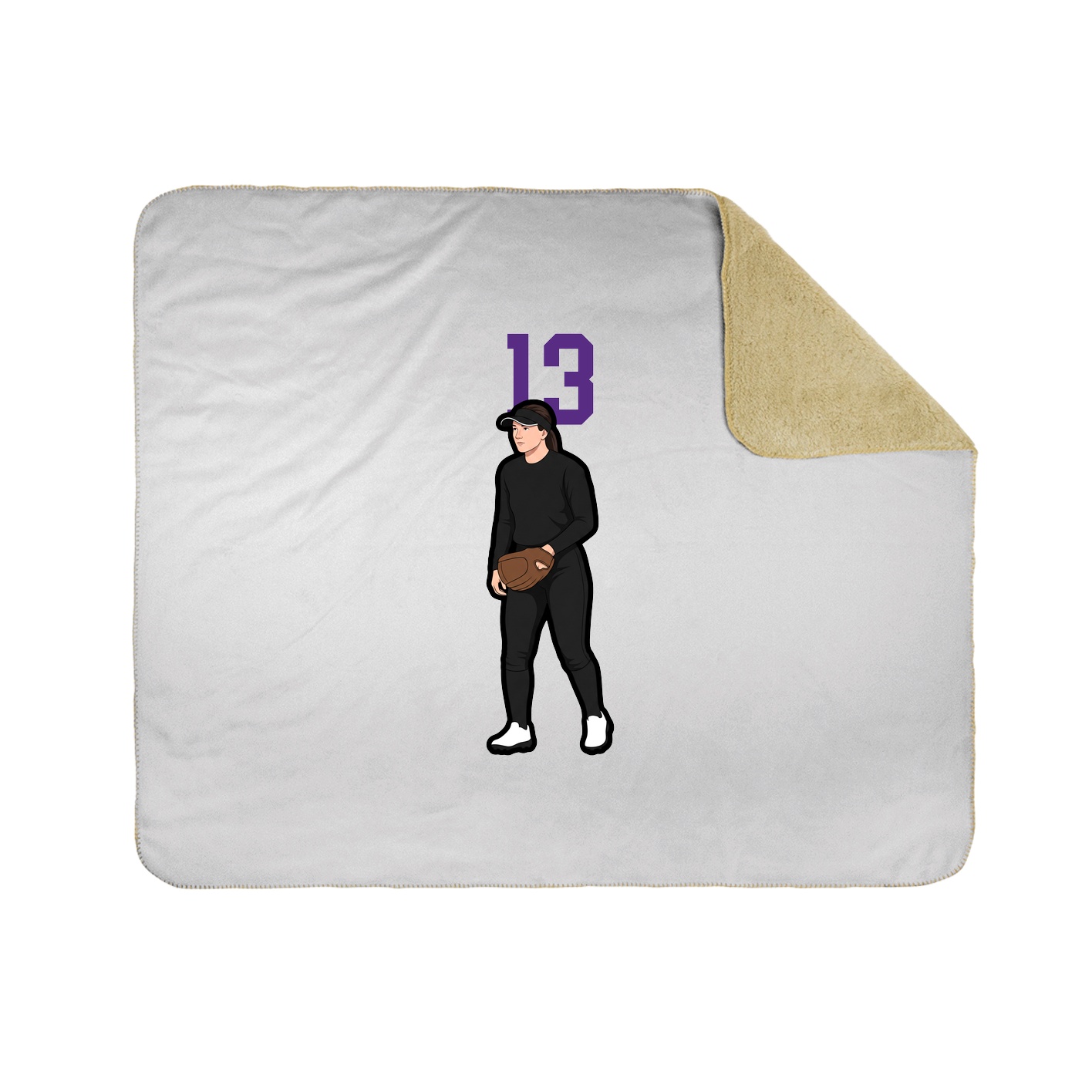 Throw Blanket — Number Top in White