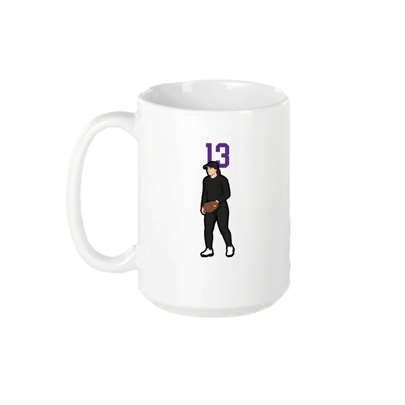 15oz Coffee Mug — Number Top in White