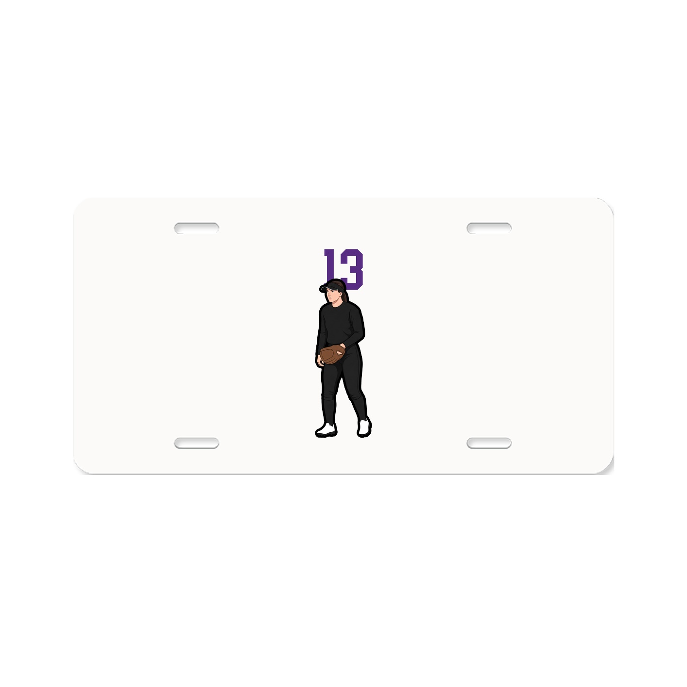 License Plate — Number Top in Classic