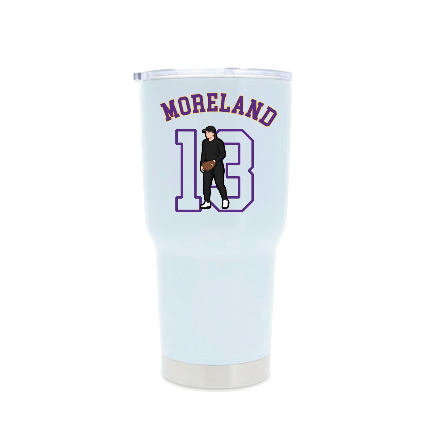 30oz Stainless Steel Tumbler — Shirsey Arch in White