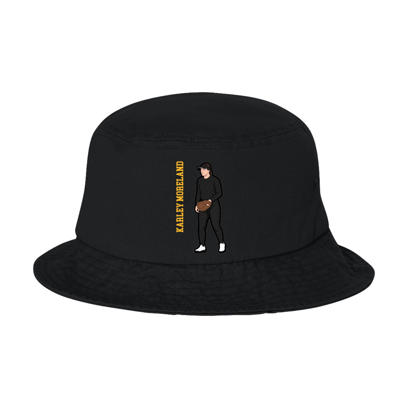 Bucket Cap — Name Vertical in Black
