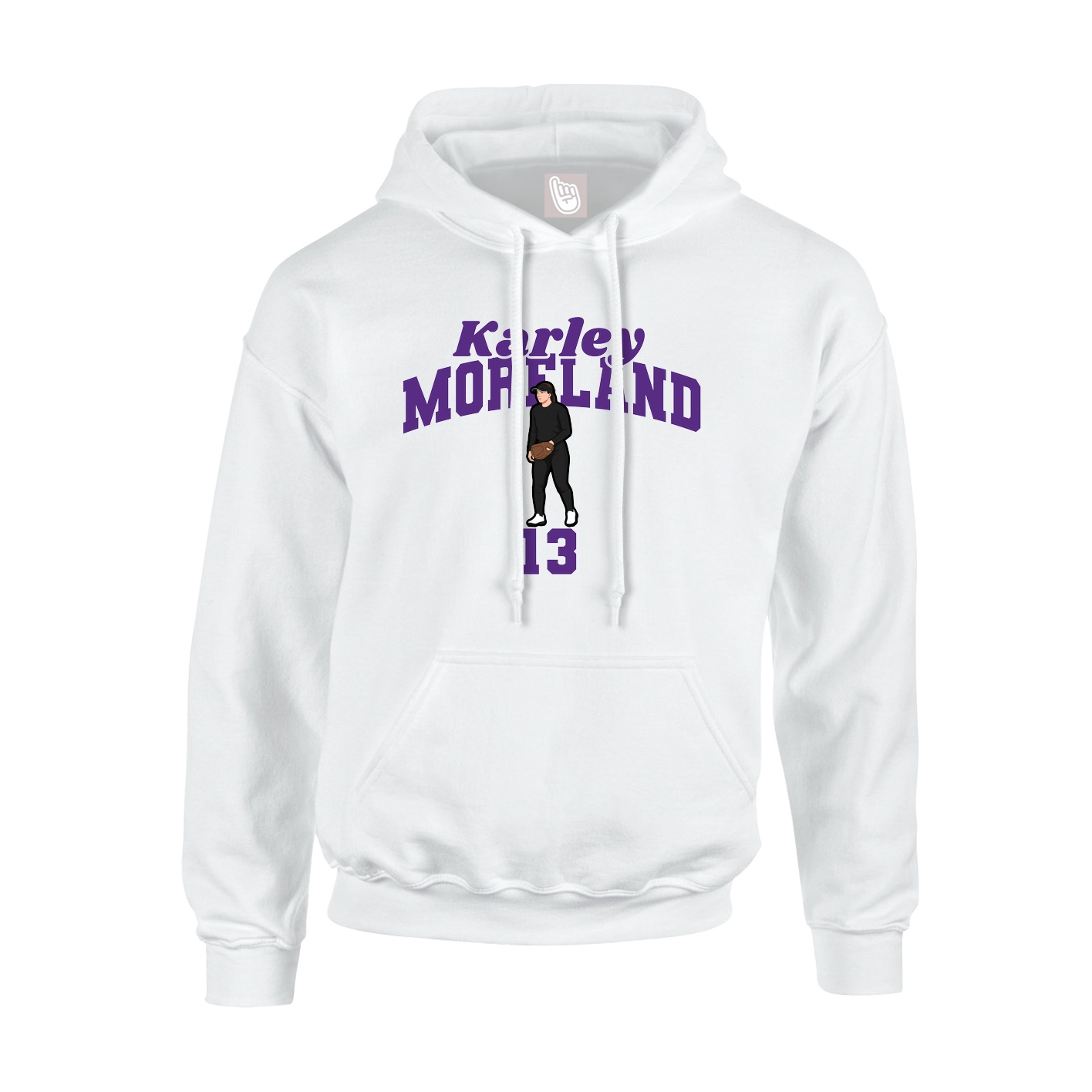 Hoodie — Signature Arch in White
