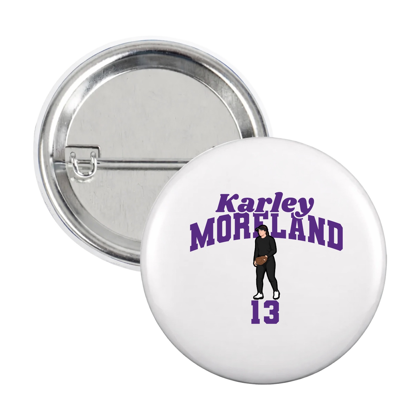 Game Day Button — Signature Arch in White