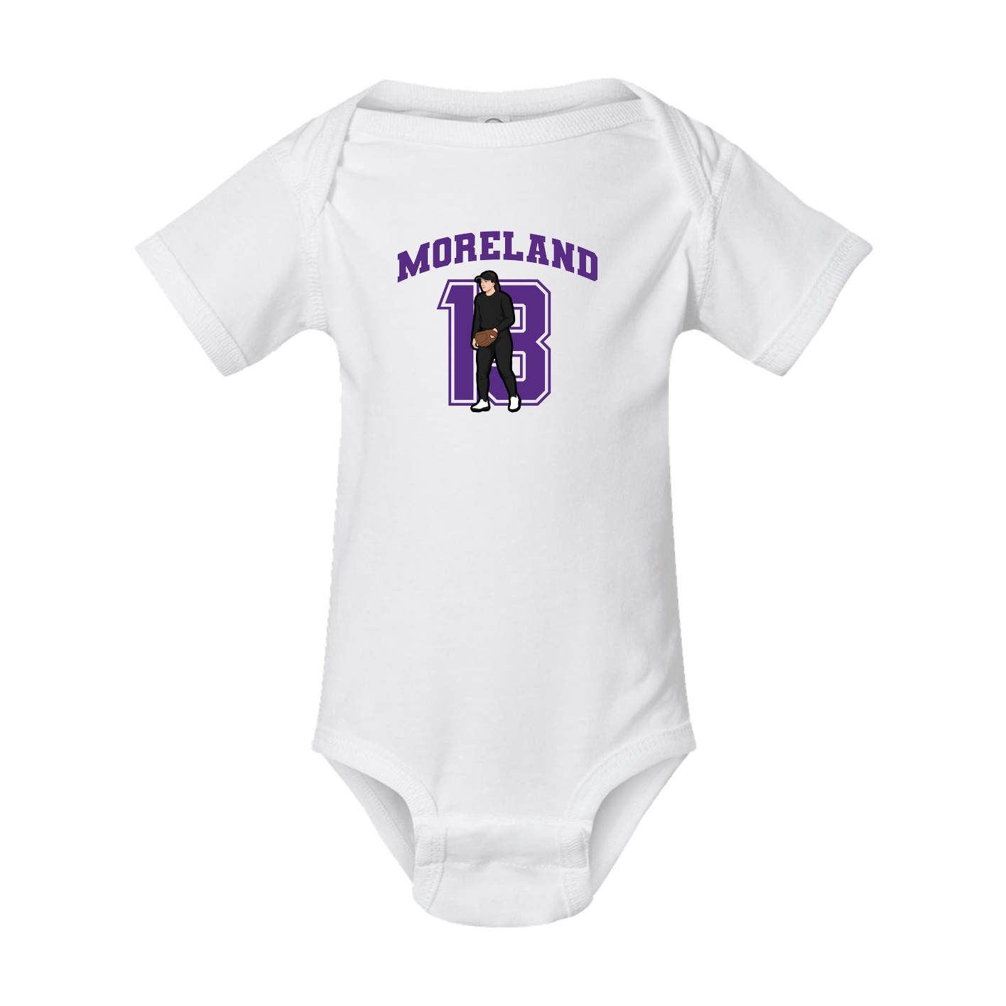 Baby Onesie — Number in White