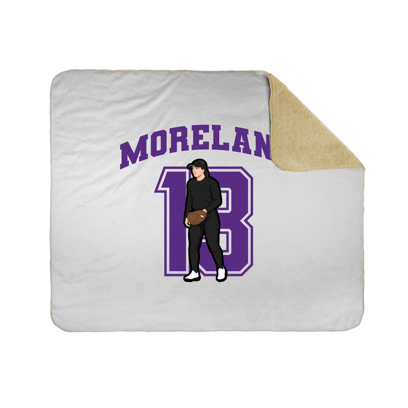 Throw Blanket — Number in White